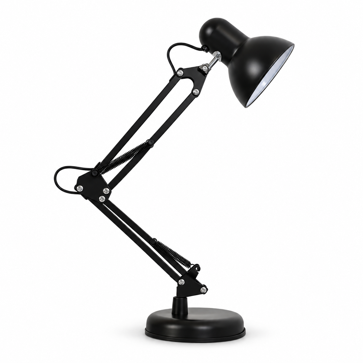 Adjustable Black Swing Arm Desk Lamp