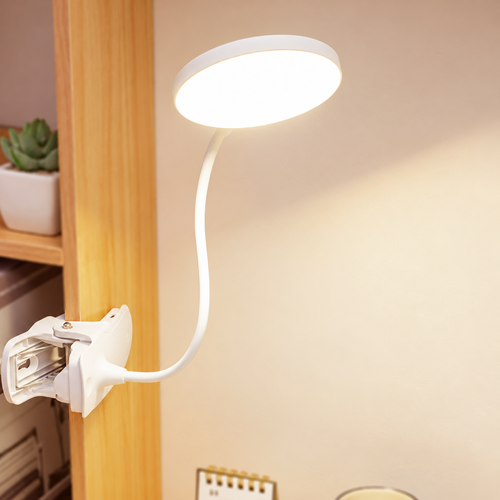 LED Clip-On Desk Lamp with 3 Brightness Levels